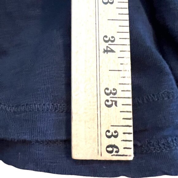 LL Bean Navy Blue Embroidered Short Sleeve Shift Dress Size XS - Picture 8 of 9